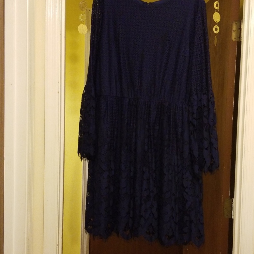 Navy blue lace dress